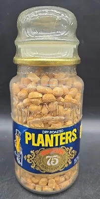 Vintage 1981 75th Anniversary Planters Mr. Peanut Decanter Glass Jar Sealed NEW • $49.99