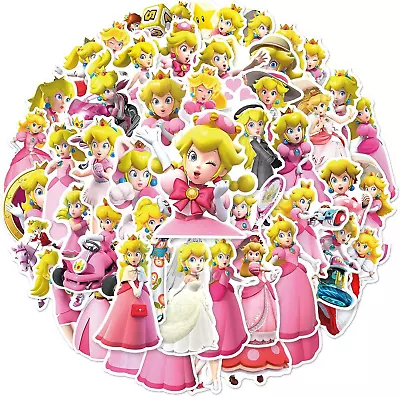 Super Princess Peach Stickers For Girl NDS Game Stickers For Kids Laptop Water B • $10.96