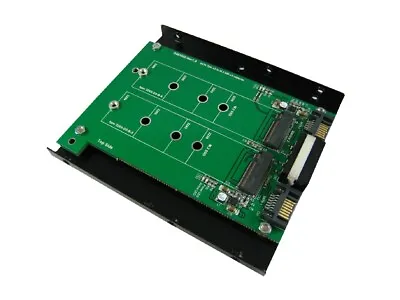 M.2 X 2 To SATA III Dual Port Adapter With 3.5 Inch Metal Frame • $14.75