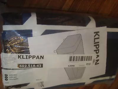 IKEA KLIPPAN Cover For 2-seater Klippan Sofa BLACK White BLUE Slipcover NEW NIP • £104.13