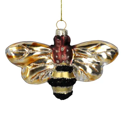 £2.30 • Buy Gisela Graham Bumble Bee Hanging Glass Bauble Ornament Gold Wings