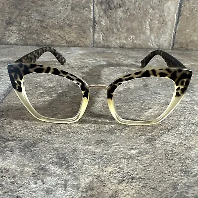 Women’s Large Brown Animal Print Eyeglasses Frames 54-24-148 Unbranded PO255-C1 • $24.99