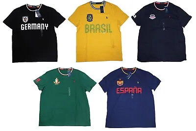 Polo Ralph Lauren Mens Pony Logo Crest World Cup Soccer Country Tee T Shirt NWT • $50.26