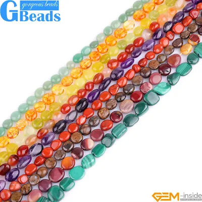 Natural 9x12mm Freeform Potato Nugget Gemstone Beads For Jewelry Making In Bulk • $7.22
