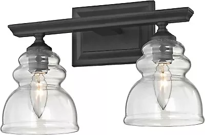 Ballantyne 2-Light Aged Bronze Sconce With Clear Insulator Glass • $59.99