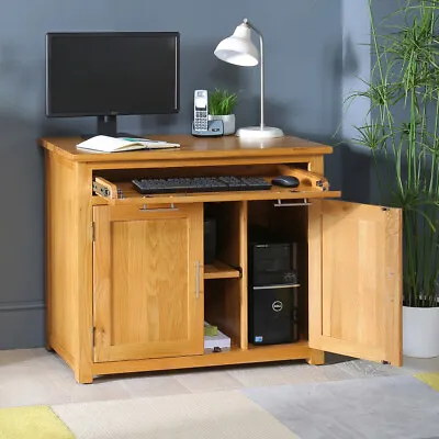 £549 • Buy London Oak Hideaway Home Office Computer Desk - Hidden Compact Cabinet - UK46