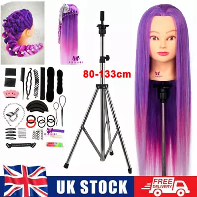 £15.99 • Buy Training Head 26-28'' Practice Hair Styling Beauty Hairdressing Mannequin Doll
