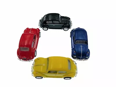 4PC Set: 2.5  Kinsmart VW 1967 Volkswagen Beetle Diecast Model Toy Car 1:64 • $11.98