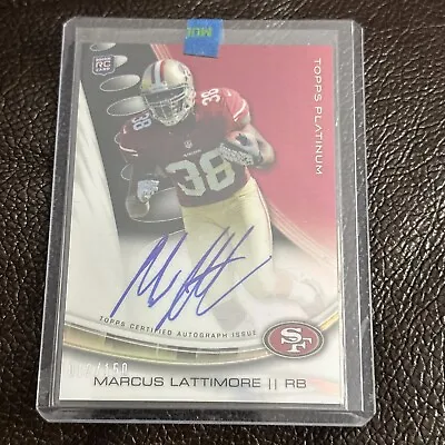 2013 Topps Platinum Refractor 012/150 Marcus Lattimore Rookie Auto RC 49ers • $5