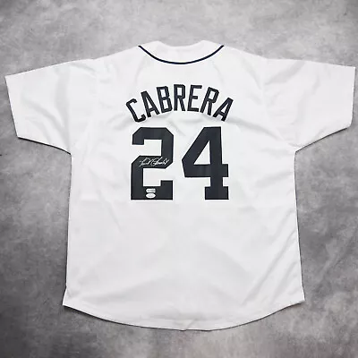 Miguel Cabrera Detroit Tigers Autographed Signed White Custom Jersey JSA COA • $50