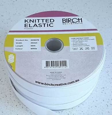 Elastic -knitted And Braided - 3mm-6mm Braided  12mm & 20mm Knitted Birch Brand • $5.40