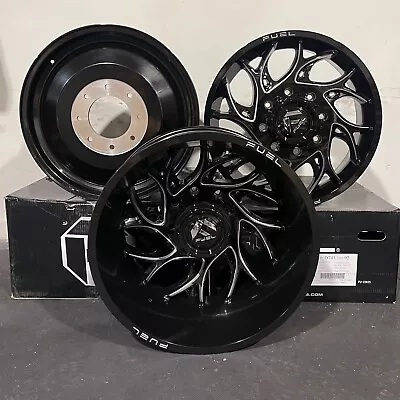 Set Of 6 22  Fuel Runner D741 Dually 8x200 Black Wheels Ford F350 F450 Lifted • $2986.80