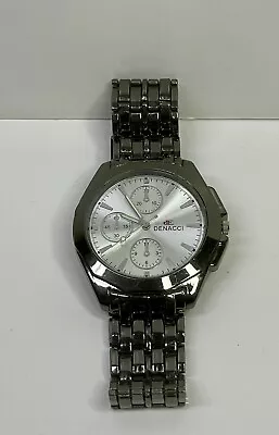 Men’s Gun Metal Gray Tone Denacci Wrist Watch #76 • $7.99