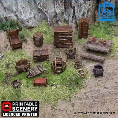 Hagglethorn Hollow Furnishings Fantasy Tabletop Terrain 10/15/20/28/32MM • £14.26