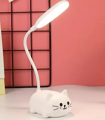 Led Portable Mini Desk Lamp Small Kitten Cat White New In Box • $7.70