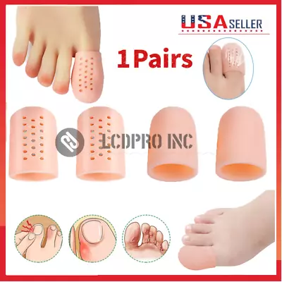 Big Toe Protectors Silicone Toe Caps To Cushion Toe Blister Corn Callus Walking • $2.69