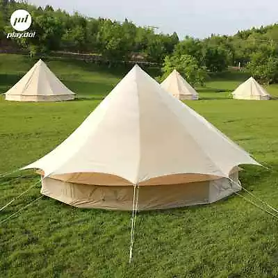 Waterproof Bell Tent Tarp Sunshade Camping Yurt Rain Fly Awning Oxford 3m4m 5m6m • £149.99