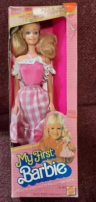 Vintage 1982 My First Barbie #1875 NRFB Imperfect Packaging  • $58.50