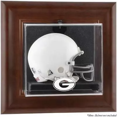 Georgia Bulldogs Brown Framed Wall-Mountable Mini Helmet Display Case • $79.99