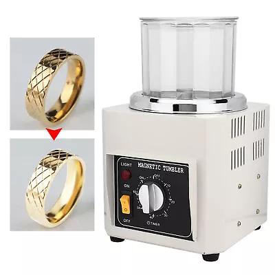 Magnetic Tumbler Jewelry Polisher Finisher Machine Polishing Tool 110V DDD • £161.97