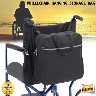 Wheelchair Bag Backpack Mobility Storage Holdall Handle Scooter Walker Frame AUS • $24.30