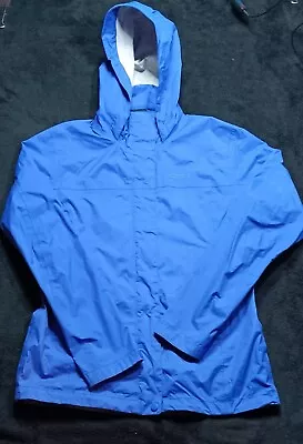 Womens Marmot Full Zip Hooded Windbreaker/Rain Jacket Blue Size Small Petete • $19.99