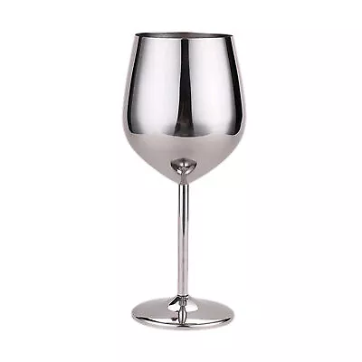 Stainless Steel Wine Glass Metal Stemmed Wine Goblets Smooth Mouth Stemmed • $19.49