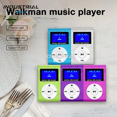 MP3 Player Support Micro SD TF Card Portable Mini With Clip-on Stereo LCD Screen • $8.39