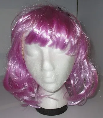 PINK W/blue WIG One Size Halloween Costume Monster High University Polka Dot Bow • $4.44