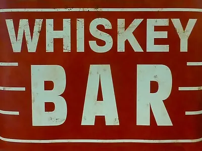 Vintage Whiskey Bar Metal Sign FREE SHIPPING Bar Bourbon Decor • $19.99