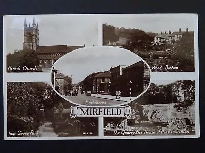 Yorkshire Kirklees MIRFIELD 5 Image Multiview C1954 RP Postcard By Lilywhite • £9.75