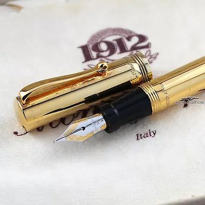 Montegrappa Heritage Smooth Cylindrical Vermeil Fountain Pen • $2350