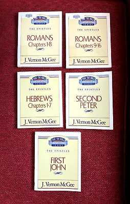 J. Vernon McGee NEW TESTAMENT COMMENTARY Lot Of 5- FAST SHIPPING • $14
