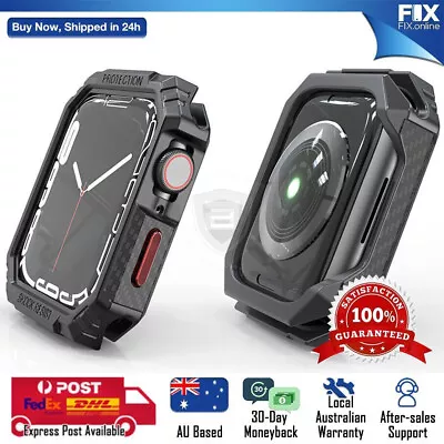 $3.99 • Buy Carbon Fiber Cover For Apple Watch Case IWatch Series 7 6 5 4 SE 41 45 40 44mm