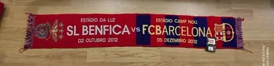 OFFICIAL CHAMPIONS LEAGUE 12/13 SL BENFICA X FC BARCELONA SCIARPA SCARF BUFANDA  • $25