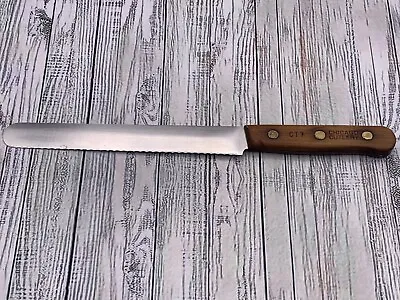 $12.99 • Buy Vintage Chicago Cutlery Walnut Handle CT7 Serrated Edge 7” Bread Knife, NICE!