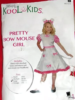 Magik Kool Kids Costume (Pretty Bow Mouse Girl) Halloween Or Dress Up Size Large • $16.49