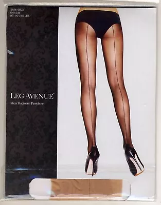 Classic Sheer Back Seam Footed Pantyhose In Black Or Nude One Size Combo Sale • $13.99