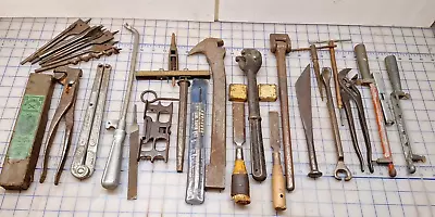 Large Lot Of Tools - Spanner Wrenches Pliers Reamer Files & More • $40