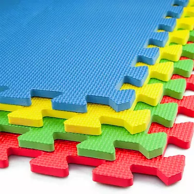 60x60cm EVA Interlocking Floor Mats Soft Foam Gym Flooring Mat Yoga Tiles UK • £8.99