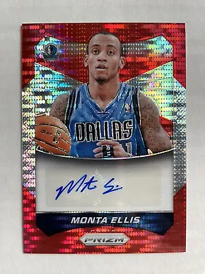 Monta Ellis 2014-15 Panini Prizm Red Pulsar Refractor Auto /99 • $17.95