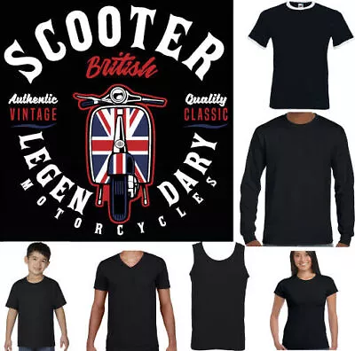 Scooter T-Shirt Lambretta Vespa Mod Paul Weller Bike Legendary Mens Biker • £10.99