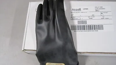 Ansell Marigold Rubber Insulating Gloves Black Case Of 10 Pair • $99.99