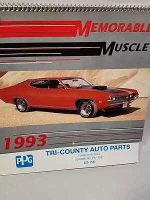 Muscle Car Calendar 1993 Memorable • $14.98