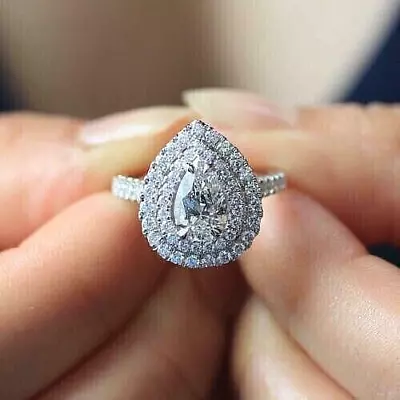 14K White Gold Over 2 Ct Simulated Diamond • $109.37