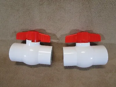 ERA 1.5  PVC Ball Valve Lot Of 2 Plastic 1.0 MPa 1 1/2  • $9.49