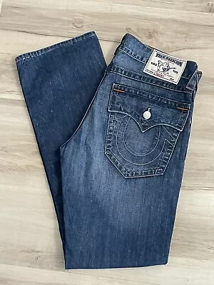 True Religion Mens World Tour Jeans Straight Seat EUC! 34”x33.5” • $25