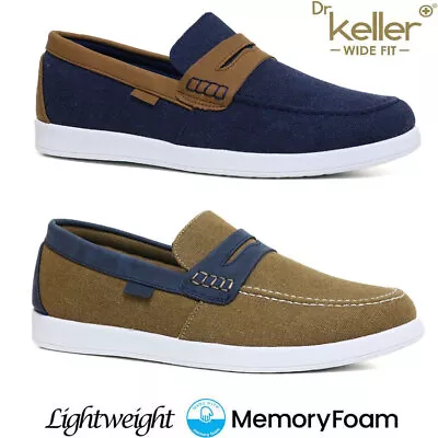 Mens Wide Fit Shoes New Loafers Moccasins Boat Deck Driving Casual Slip On Shoes • £16.95