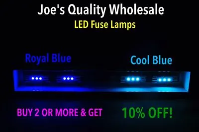 (10)COOL BLUE Or ROYAL BLUE LED FUSE 8V LAMPS/DIAL-METERS- STEREO RECEIVER DIAL • $10.24