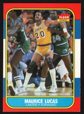 1986-87 Fleer Basketball Premier Set Card # 66 Maurice Lucas Lakers EX-EXMT • $10